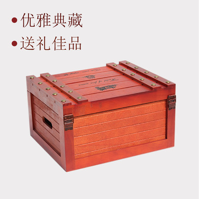 紅酒盒木盒子六支木箱包裝禮盒6支裝實木紅酒盒子紅酒箱葡萄酒盒