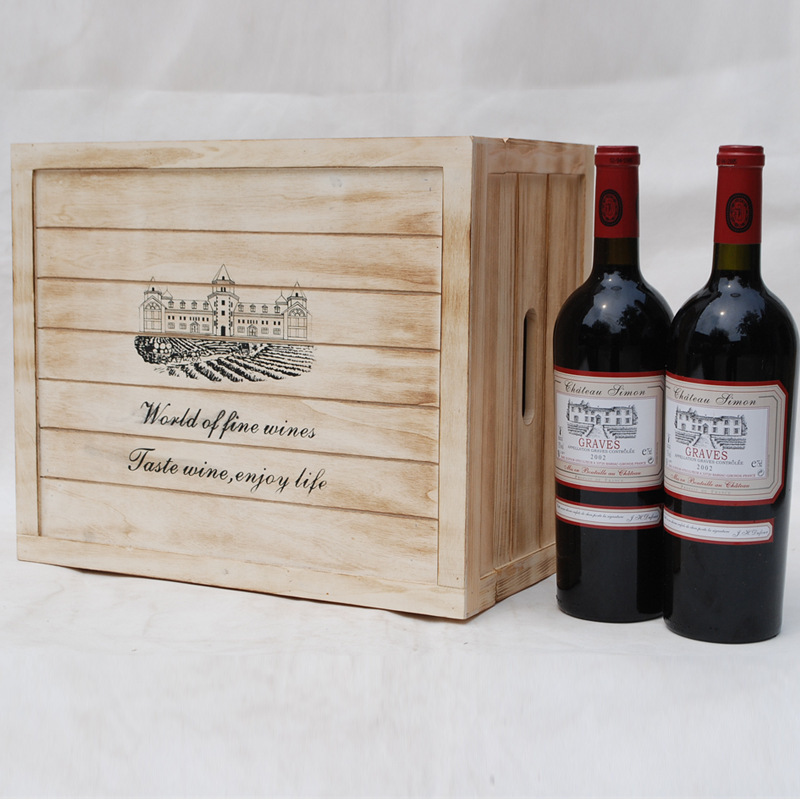 紅酒木盒 六支裝實(shí)木翻蓋烤色禮盒，精選包裝的典雅之選